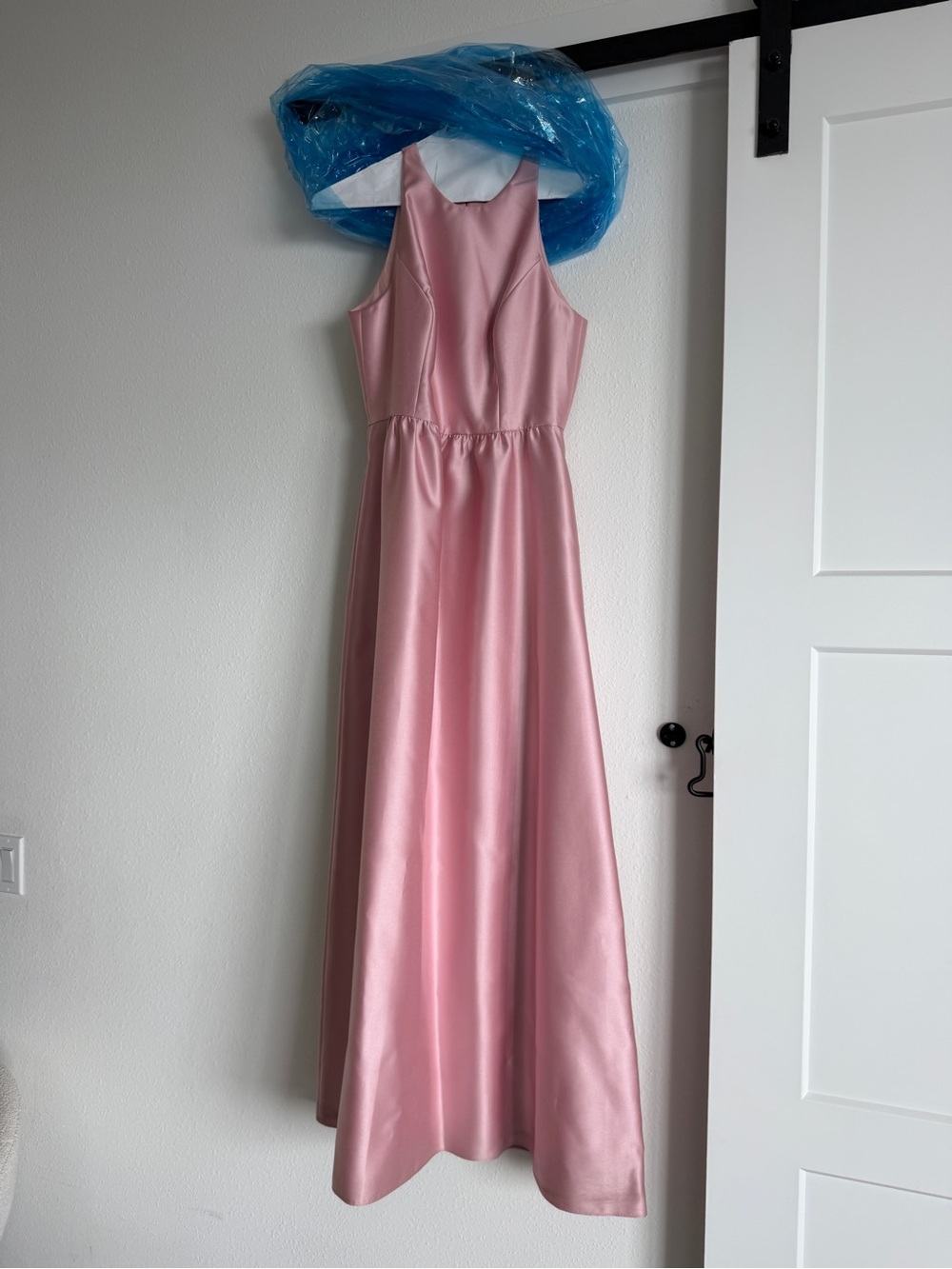 Pink Satin Bridesmaid Dress